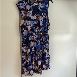 Derek Lam 10 crosby Floral Sleeveless Dress - Blue and Purple